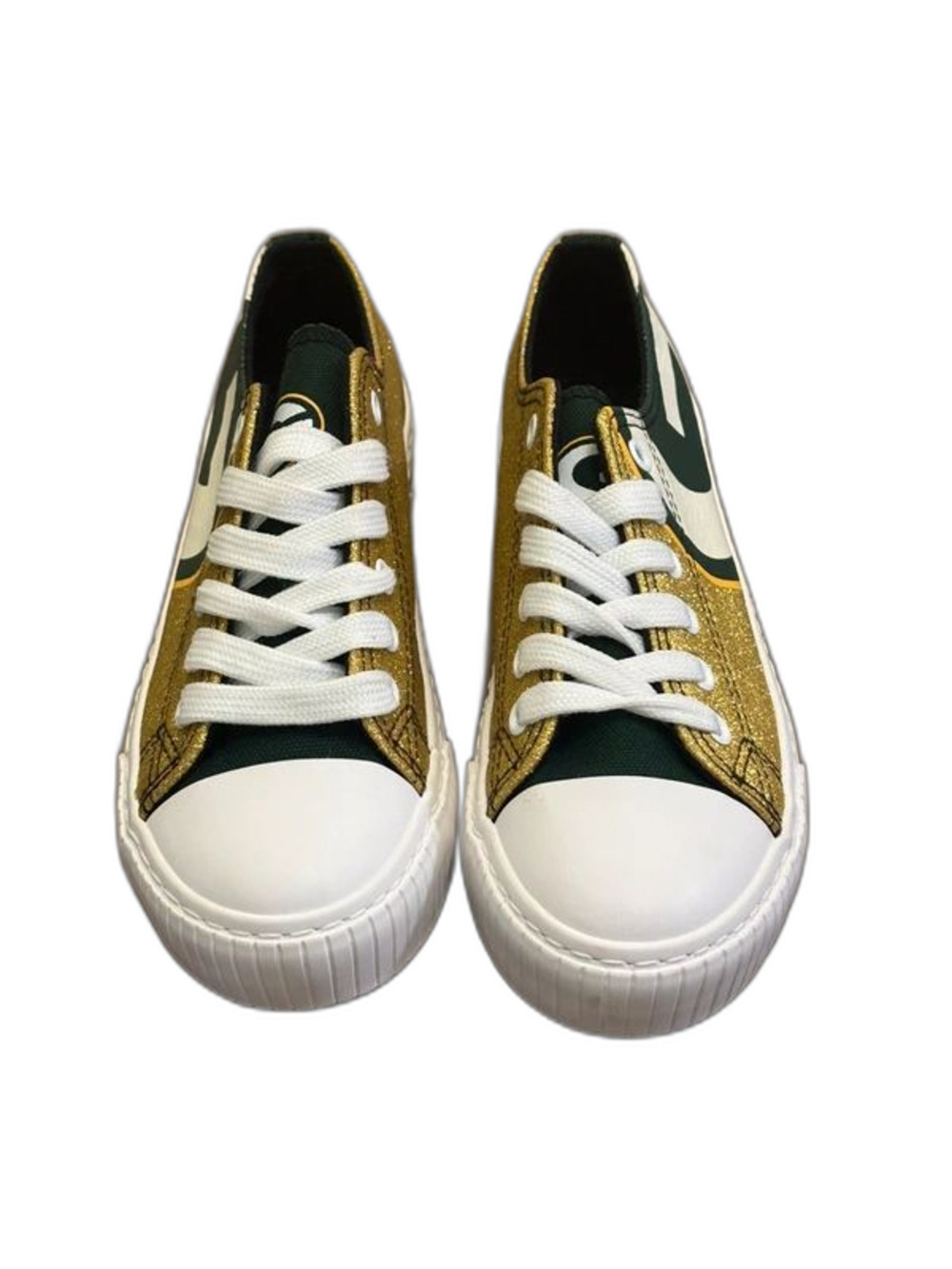Green Bay Packers FOCO Glitter Low Top Canvas Women’s 7